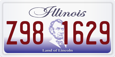 IL license plate Z981629