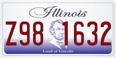 IL license plate Z981632