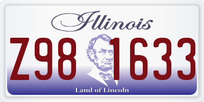 IL license plate Z981633