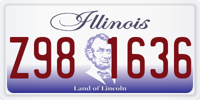 IL license plate Z981636
