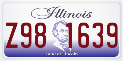 IL license plate Z981639