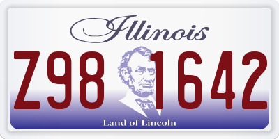 IL license plate Z981642