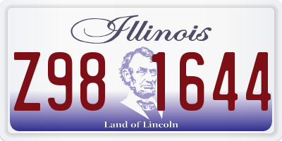 IL license plate Z981644