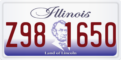 IL license plate Z981650