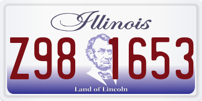 IL license plate Z981653