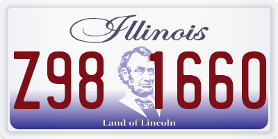 IL license plate Z981660