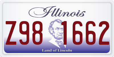 IL license plate Z981662
