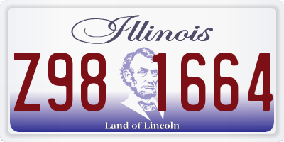 IL license plate Z981664