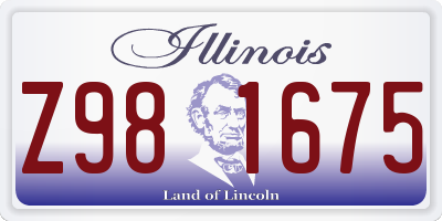 IL license plate Z981675