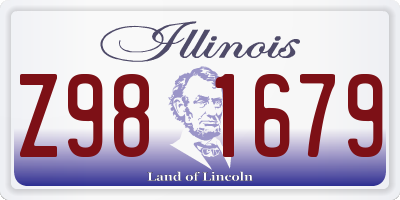 IL license plate Z981679