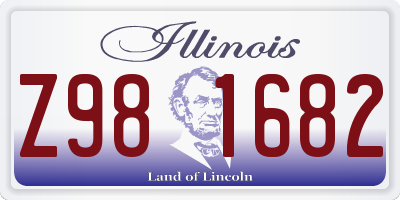 IL license plate Z981682