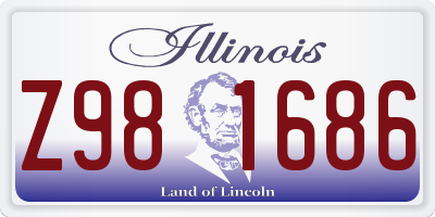 IL license plate Z981686