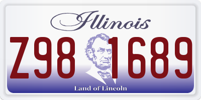 IL license plate Z981689