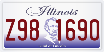 IL license plate Z981690