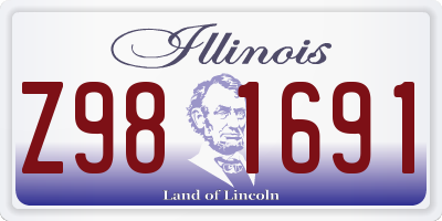 IL license plate Z981691