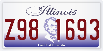 IL license plate Z981693