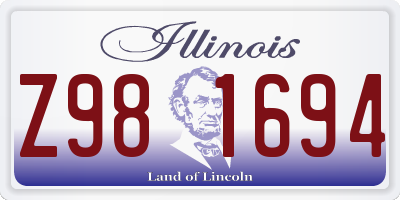 IL license plate Z981694