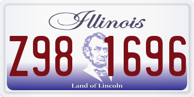 IL license plate Z981696