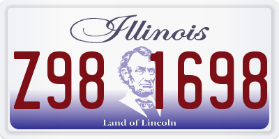 IL license plate Z981698
