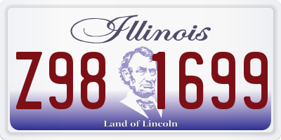 IL license plate Z981699