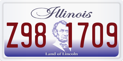 IL license plate Z981709
