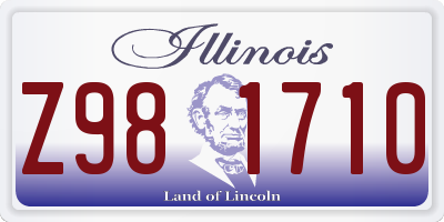 IL license plate Z981710