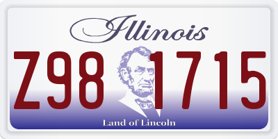 IL license plate Z981715