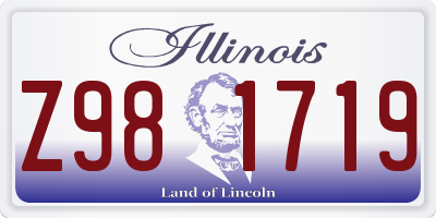 IL license plate Z981719