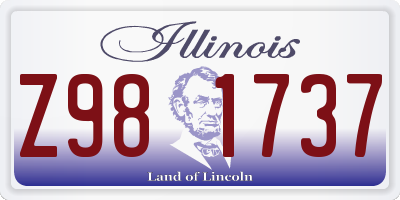 IL license plate Z981737