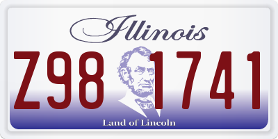 IL license plate Z981741