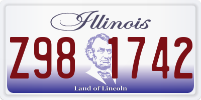 IL license plate Z981742