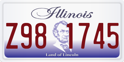 IL license plate Z981745