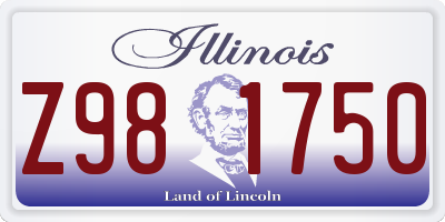 IL license plate Z981750