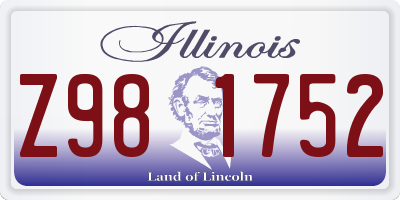 IL license plate Z981752