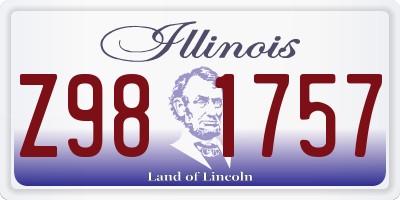 IL license plate Z981757