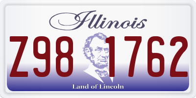 IL license plate Z981762