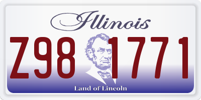 IL license plate Z981771