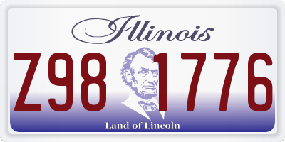 IL license plate Z981776