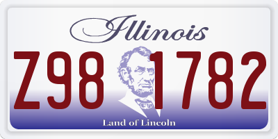 IL license plate Z981782
