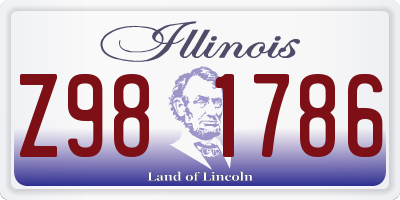 IL license plate Z981786