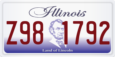 IL license plate Z981792