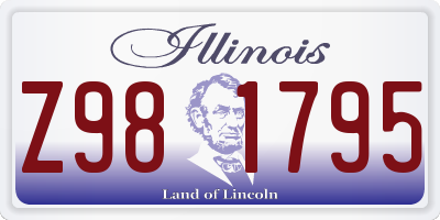 IL license plate Z981795