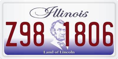 IL license plate Z981806