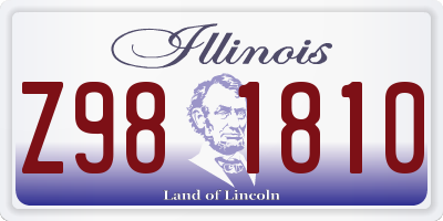 IL license plate Z981810