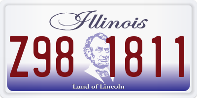 IL license plate Z981811