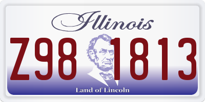 IL license plate Z981813