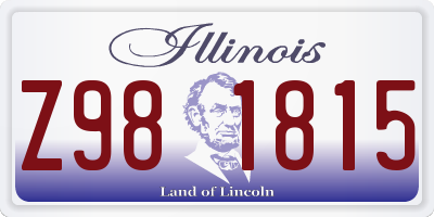 IL license plate Z981815