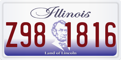 IL license plate Z981816