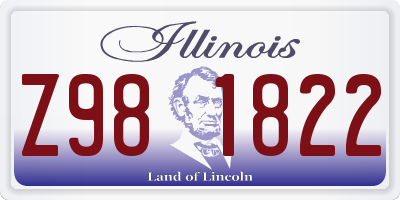 IL license plate Z981822