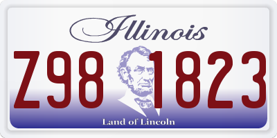 IL license plate Z981823